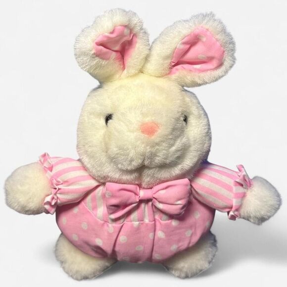 Small Vintage Pink Bunny Rabbit Stuffed Animal - Picture 3 of 7